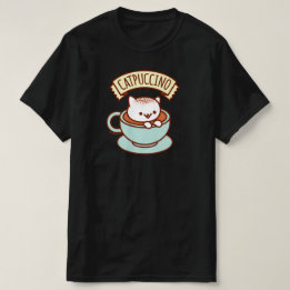 Camiseta T-Shirt Engraçado - "CATPUCCINO"