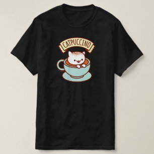 Camiseta T-Shirt Engraçado - "CATPUCCINO"