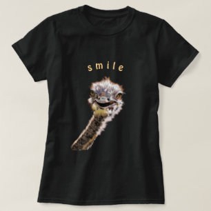 Camiseta T-Shirt Engraçado com avestruz Feliz Repleto - Sor