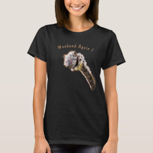 Camiseta T-Shirt engraçado com avestruz feliz - Texto perso