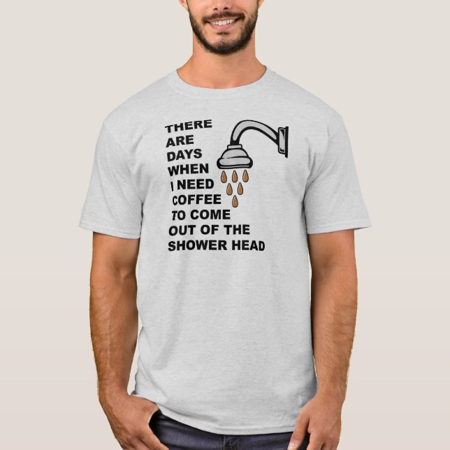 Camiseta T-Shirt Engraçado Com Cabeça De Café (Frente)