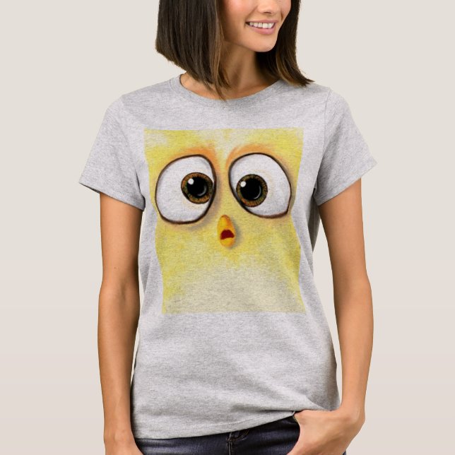 Camiseta T-Shirt Engraçado com Galinha Surpresa (Frente)