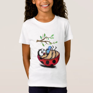 Camiseta T-Shirt Engraçado com Ladybug Feliz por Telefone