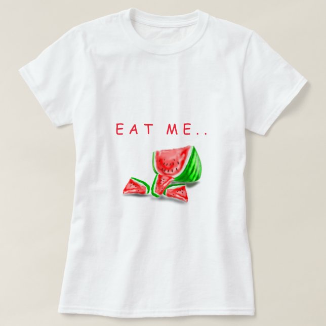 Camiseta T-Shirt Engraçado com Melancia Doce - Texto Person (Frente do Design)