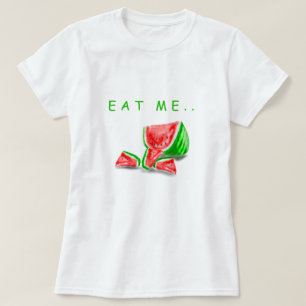 Camiseta T-Shirt engraçado com melancia - Texto personaliza