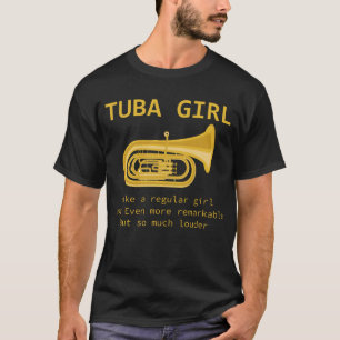 Camiseta T-shirt engraçado da banda do jogador da tuba da