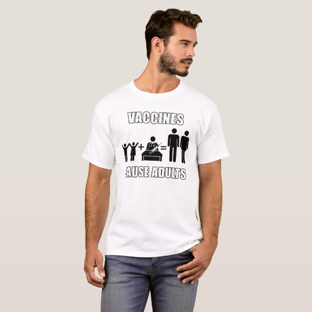 Camiseta T-shirt engraçado da ciência dos adultos da causa (Frente Completa)