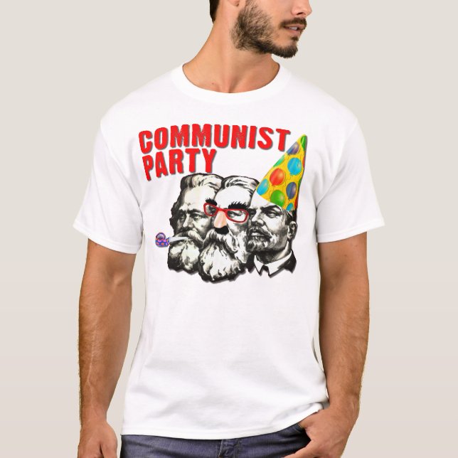 Camiseta T-shirt engraçado da paródia do partido comunista (Frente)