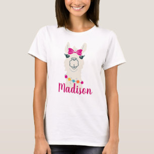 Camiseta T-shirt engraçado da rainha do lama para meninas