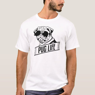 Camiseta T-shirt engraçado da vida do Pug