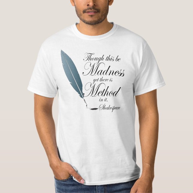 Camiseta T-shirt engraçado das citações de Shakespeare (Frente)