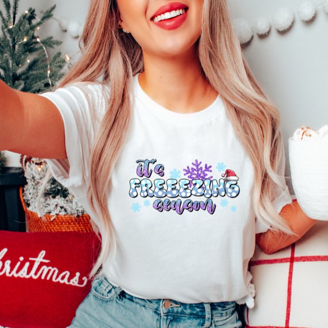 Camiseta T-Shirt Engraçado de inverno - É a estação do Cong (Criador carregado)