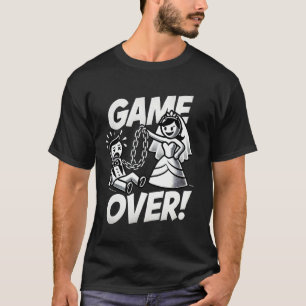 Camiseta T-Shirt engraçado de noivo Game Over para despedid