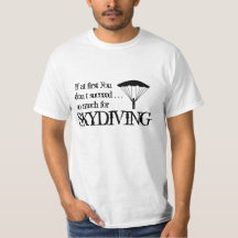 T-shirt engraçado de Skydiving