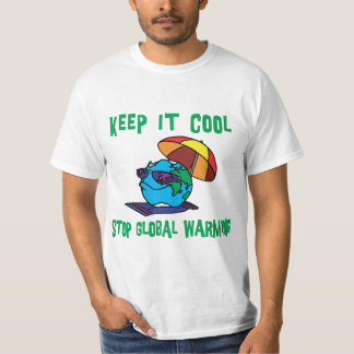 Camiseta T-shirt engraçado do aquecimento global da parada