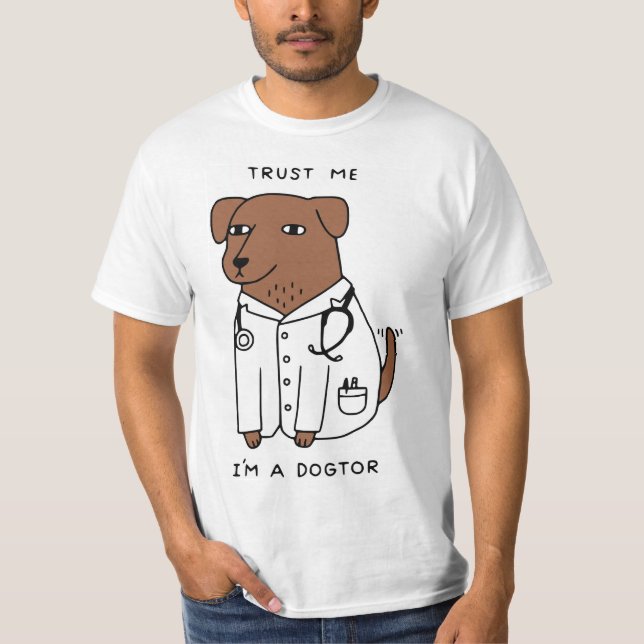 Camiseta T-SHIRT ENGRAÇADO do CÃO - marrom (Frente)