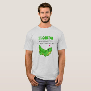 Camiseta T-shirt engraçado do jacaré de Florida