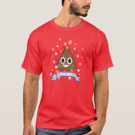 Camiseta T-shirt engraçado do Natal de Emoji do tombadilho