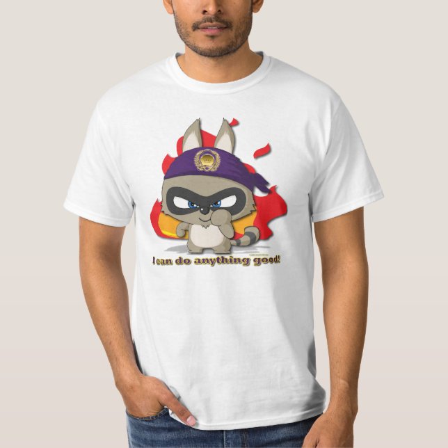 Camiseta T-shirt engraçado do personagem de desenho animado (Frente)