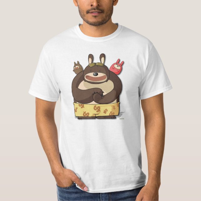 Camiseta T-shirt engraçado do personagem de desenho animado (Frente)