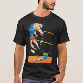 Camiseta T-shirt engraçado do preto do voleibol