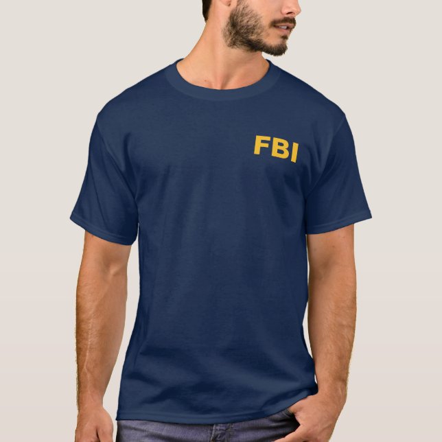 Camiseta T-shirt engraçado do texto do FBI (inspector do (Frente)