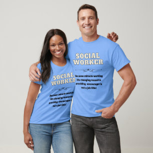 Camiseta T-Shirt Engraçado do Trabalhador Social