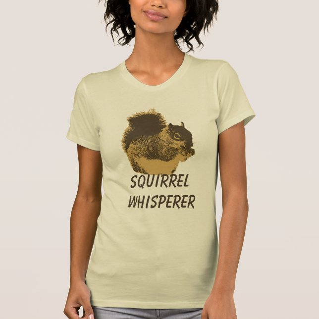 Camiseta T-shirt engraçado do Whisperer do esquilo (Frente)
