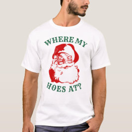 Camiseta T-shirt engraçado do Xmas - em ONDE MEU HO?
