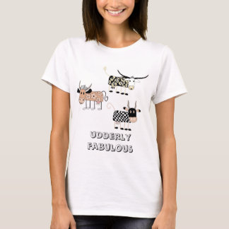 Camiseta T-shirt engraçado fabuloso da vaca de Udderly
