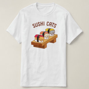 Camiseta T-Shirt Engraçado - GATOS SUSHI