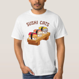 Camiseta T-Shirt Engraçado - GATOS SUSHI