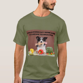 Camiseta T-shirt Engraçado Impressão de Cachorro Eu Segui O
