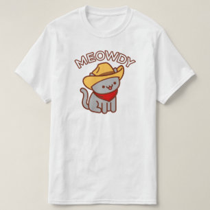 Camiseta T-Shirt Engraçado - "MEOWDY"