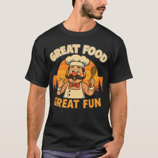 Camiseta T-Shirt Engraçado Retro Chef - Diversão d