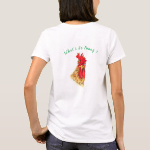 Camiseta T-Shirt Engraçado Rooster - Texto Personalizado
