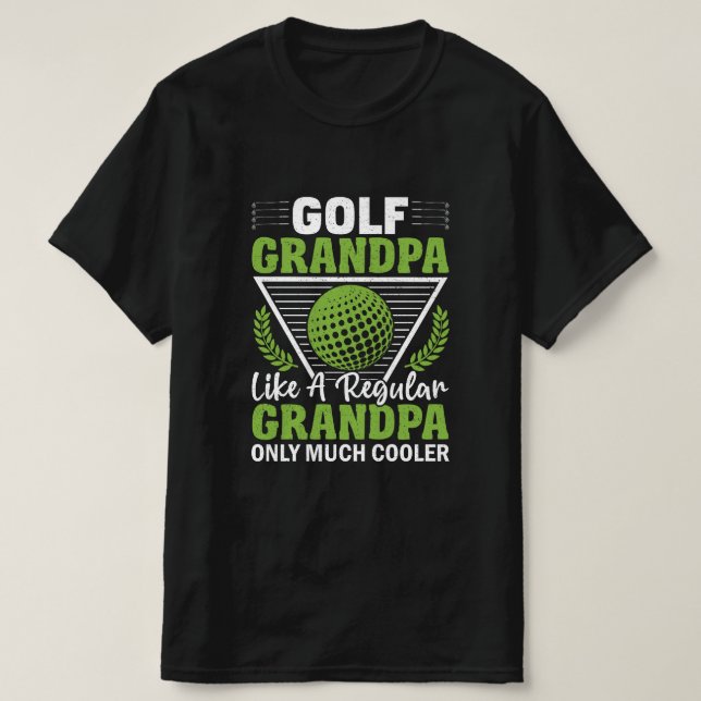 Camiseta T-Shirt Engraçado Vovô Golf (Frente do Design)
