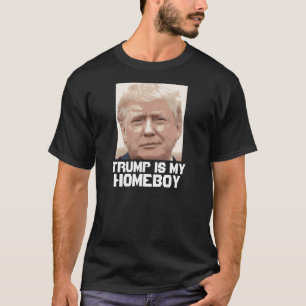 Camiseta T-shirt engraçados de Donald Trump, FICAR EM CASA