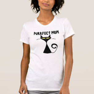 Camiseta T-shirt engraçados do gato do dia das mães