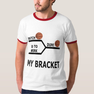 Camiseta T-shirt engraçados do suporte do basquetebol da