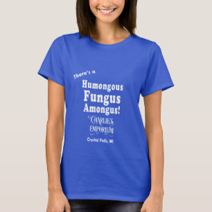 Camiseta T-shirt enorme do fungo (texto branco)