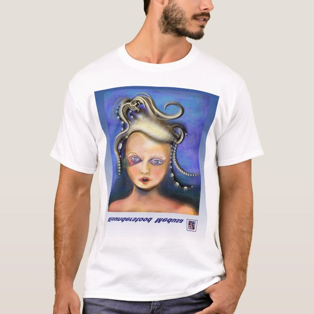 Camiseta T-shirt entendido mal do Medusa por Anjo Lafin (Frente)