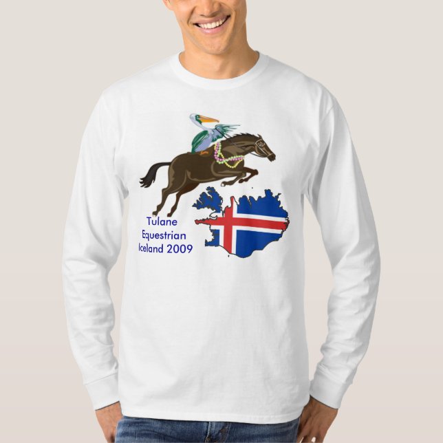 Camiseta T-shirt equestre de Tulane Islândia (Frente)