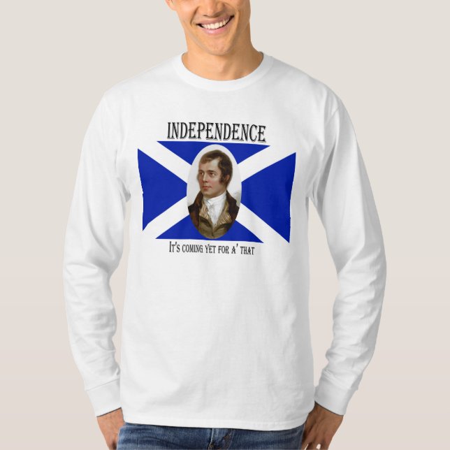 Camiseta T-shirt escocês da bandeira da independência de (Frente)