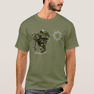 Camiseta T-shirt escocês das guardas do verde da fadiga de
