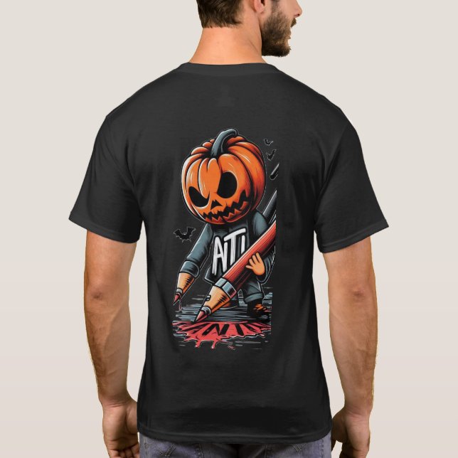 Camiseta T-Shirt escrita de halloween (Verso)