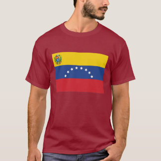 Camiseta T-shirt escuro básico da bandeira venezuelana