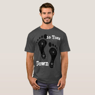 Camiseta T-shirt escuro básico de 10 dedos do pé para bai