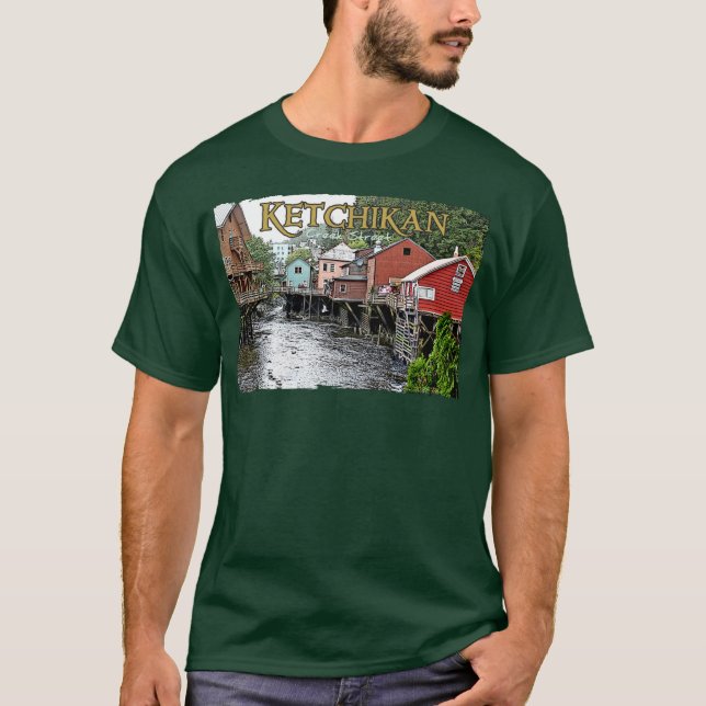 Camiseta T-shirt escuro básico de Ketchikan (Frente)