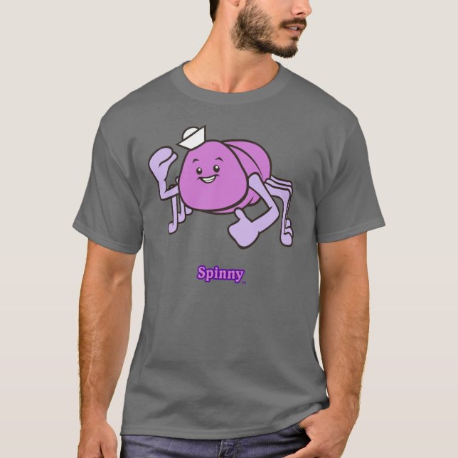 Camiseta T-shirt escuro básico de Spinny (Frente)